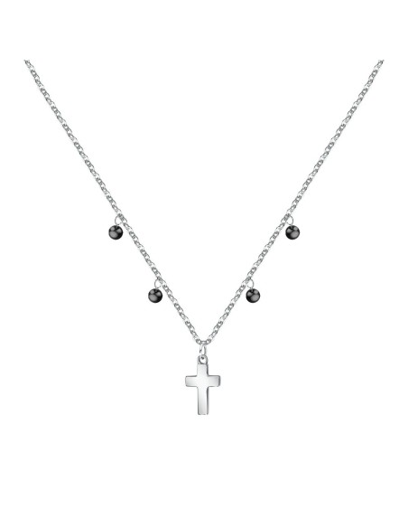Collana LA PETITE STORY Family acciaio croce