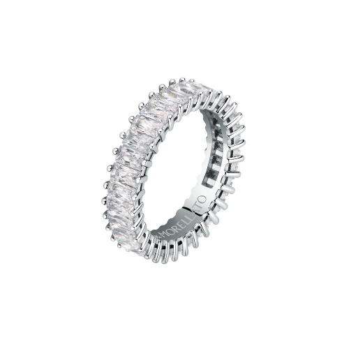 Morellato Baguette ring silver plated wwhi cz s18