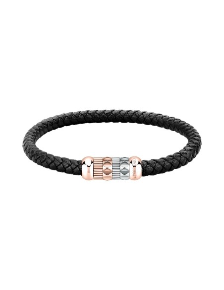 Bracciale MORELLATO uomo Moody nero / acciaio / oro rosa