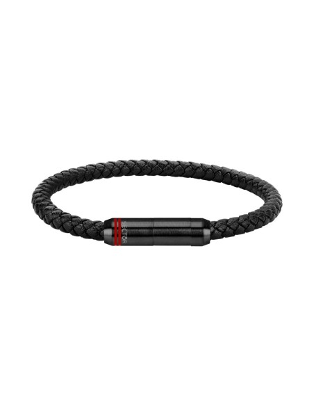 Bracciale SECTOR uomo Bandy pelle / acciaio nero