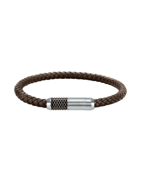 Bracciale SECTOR uomo Bandy pelle marrone / acciaio