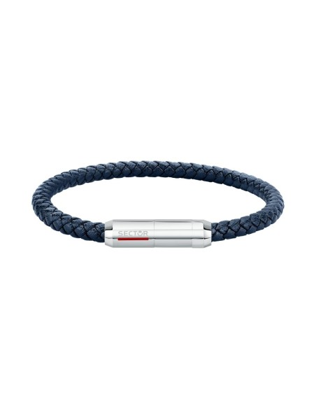 Bracciale SECTOR uomo Bandy pelle blu / acciaio (SZV105)