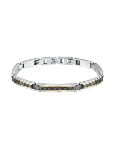 Bracciale MORELLATO uomo Motown acciaio / dorato / nero