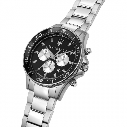 Maserati Sfida 44mm chr black dial br ss