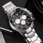 Maserati Sfida 44mm chr black dial br ss