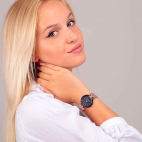 Trussardi T-shiny 34mm 2h blue dial br rg