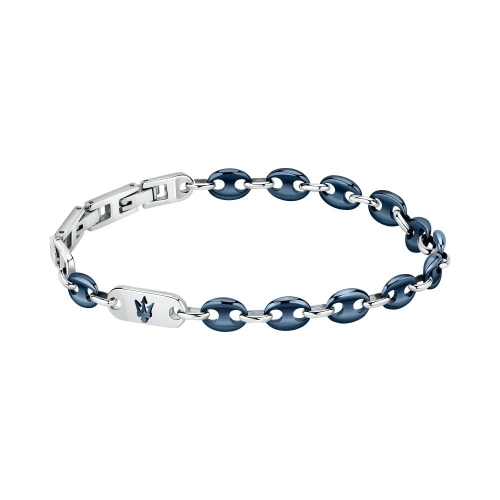 Bracciale MASERATI uomo Ceramic silver / blu