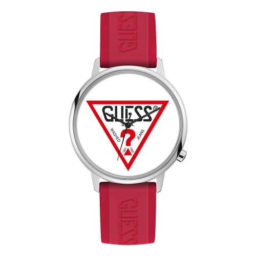 Orologio GUESS unisex Hollywood tempo gomma rosso