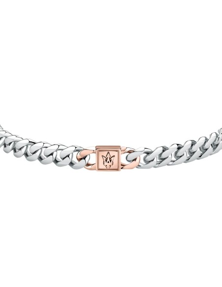 Bracciale MASERATI uomo Logo acciaio / oro rosa