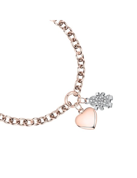 Bracciale MORELLATO donna Talismani acciaio oro rosa / bimba / cuore