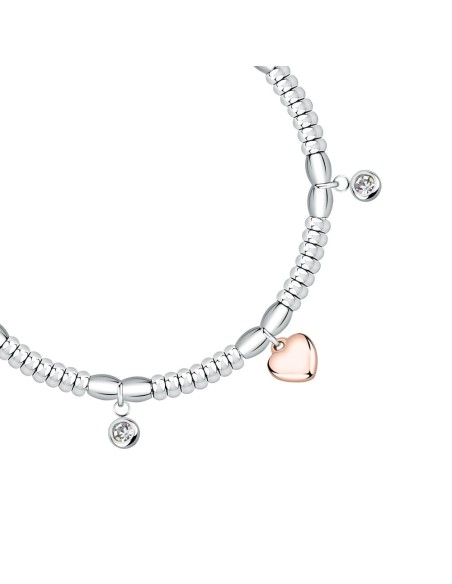 Bracciale SECTOR donna Emotion acciaio / cuori oro rosa