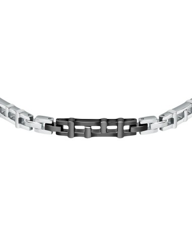Bracciale MORELLATO uomo Motown acciaio / nero