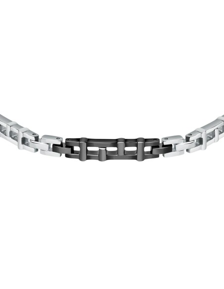 Bracciale MORELLATO uomo Motown acciaio / nero