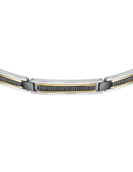 Bracciale MORELLATO uomo Motown acciaio / dorato / nero