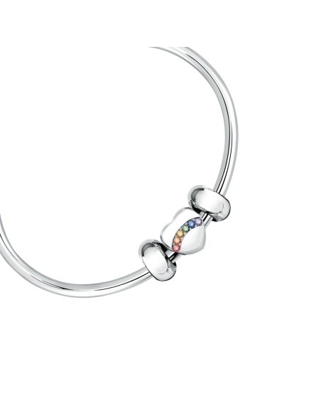 Bracciale MORELLATO donna Drops bangle acciaio / cuore color