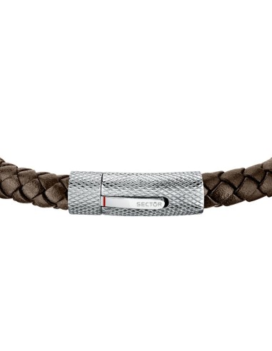 Bracciale SECTOR uomo Bandy pelle marrone - 22 cm