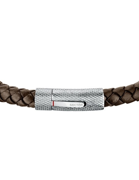 Bracciale SECTOR uomo Bandy pelle marrone - 22 cm