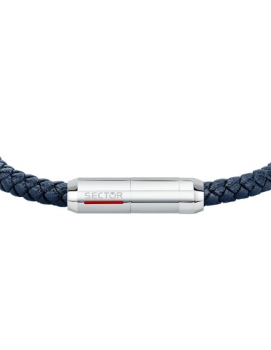 Bracciale SECTOR uomo Bandy pelle blu / acciaio...