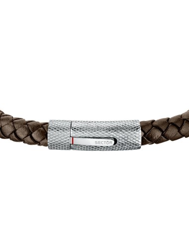 Bracciale SECTOR uomo Bandy pelle marrone - 20 cm