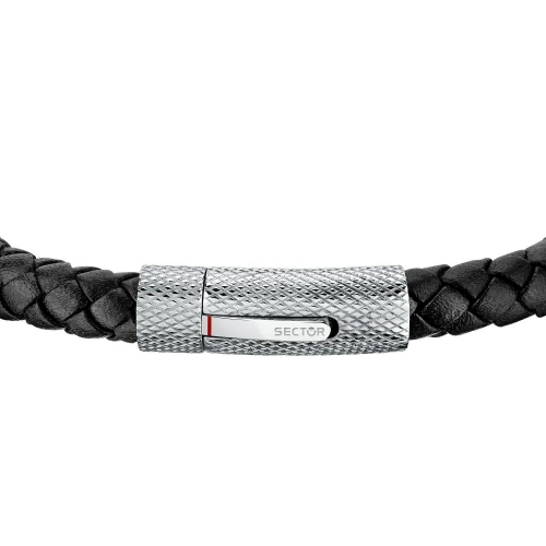 Bracciale SECTOR uomo Bandy pelle nero - 20 cm
