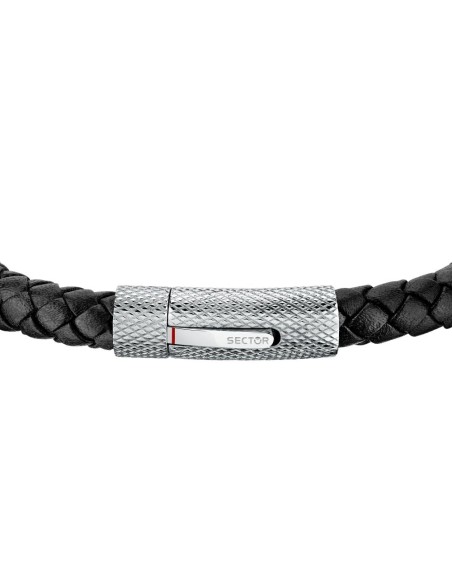 Bracciale SECTOR uomo Bandy pelle nero - 20 cm