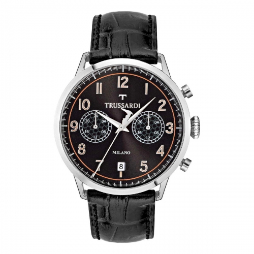 Trussardi T-evolution 40mm 3h blk dial st