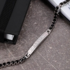 Maserati Maserati br. ss w blk crystals 220mm maschile