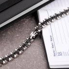 Maserati Maserati br. ip blk & crystals 220mm maschile