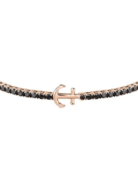 Bracciale MORELLATO uomo Tennis argento 925 / pietre nere