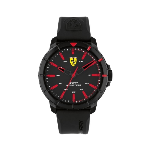 Scuderia Ferrari Orol sport 44mm black dial black silicon