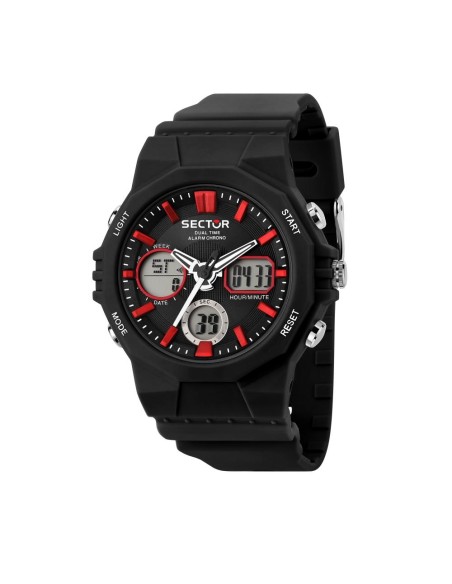 Sector Ex-40 44mm digital black dial blk pu st