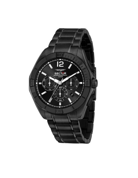 Orologio SECTOR uomo 790 cronografo acciaio total black