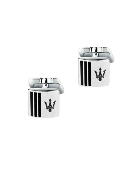 Maserati Maserati j cufflinks ss&black enamel