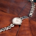Trussardi T-chain 28mm 2h white dial br ss