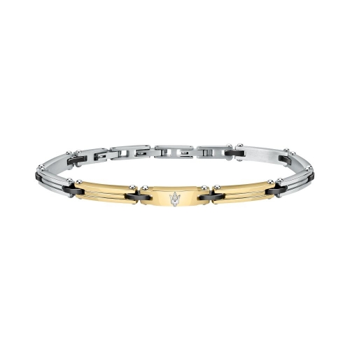 Bracciale MASERATI uomo acciaio dorato / ceramica