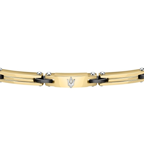 Bracciale MASERATI uomo acciaio dorato / ceramica