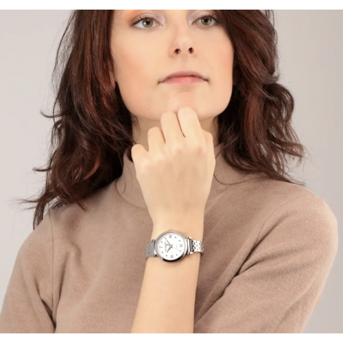 Trussardi T-twelve 34mm 3h white dial br ss