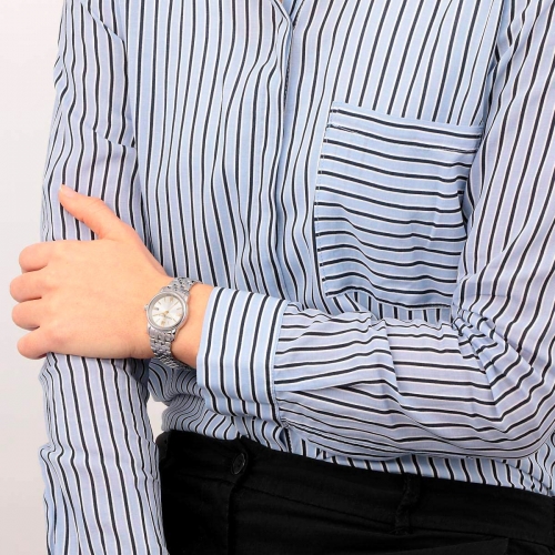Philip Watch Anniversary 30mm 3h wsilver dial br ss donna