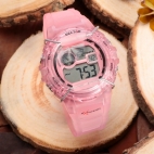 Sector Ex-05 digital pink dial pink pu strap femminile