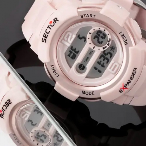 Sector Ex-16 digital l.pink dial l.pink pu st donna R3251525502