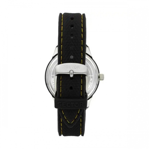Sector 270 37mm 3h black wyellow dial black st unisex