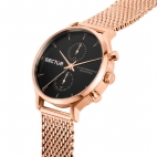 Sector 370 multi 39mm blk dial mesh br rg
