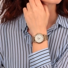Sector 660 36mm 3h beige dial mesh br beige femminile