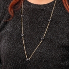 Morellato Gemma l.pend. yg wblack cat eye arg.925 donna SAKK105