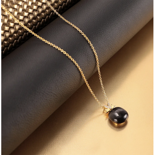 Morellato Gemma pend. yg wblack cat eye arg.925 donna SAKK101