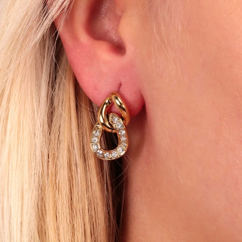 Morellato Unica earr.yg curb chain with crystal femminile SATS05