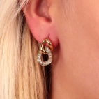 Morellato Unica earr.yg curb chain with crystal femminile SATS05