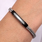 Bracciale MORELLATO uomo Catene acciaio / nero