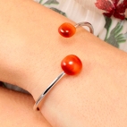 Morellato Gemma bangle ss wcoral cat eye arg.925 donna SAKK110