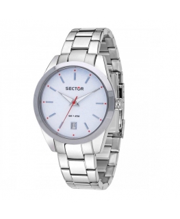 Sector 245 41mm 3h white dial ss br uomo R3253486003